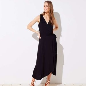 LOFT Petite Wrap Maxi Dress
